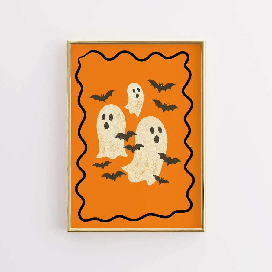 Halloween Ghost Print – Funny Ghost Wall Art