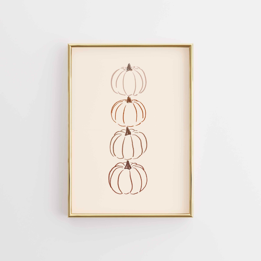 Minimal Pumpkins Print