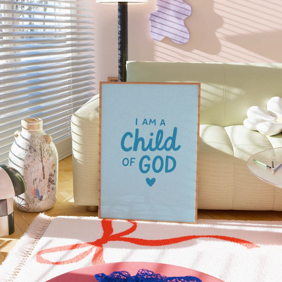 I Am a Child of God Wall Art – Bible Verse Wall Decor