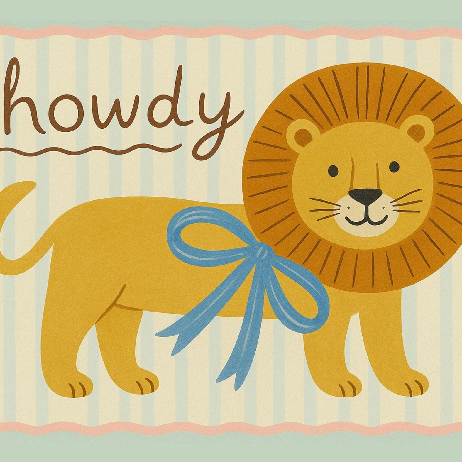 Howdy Lion Kinderzimmerbild