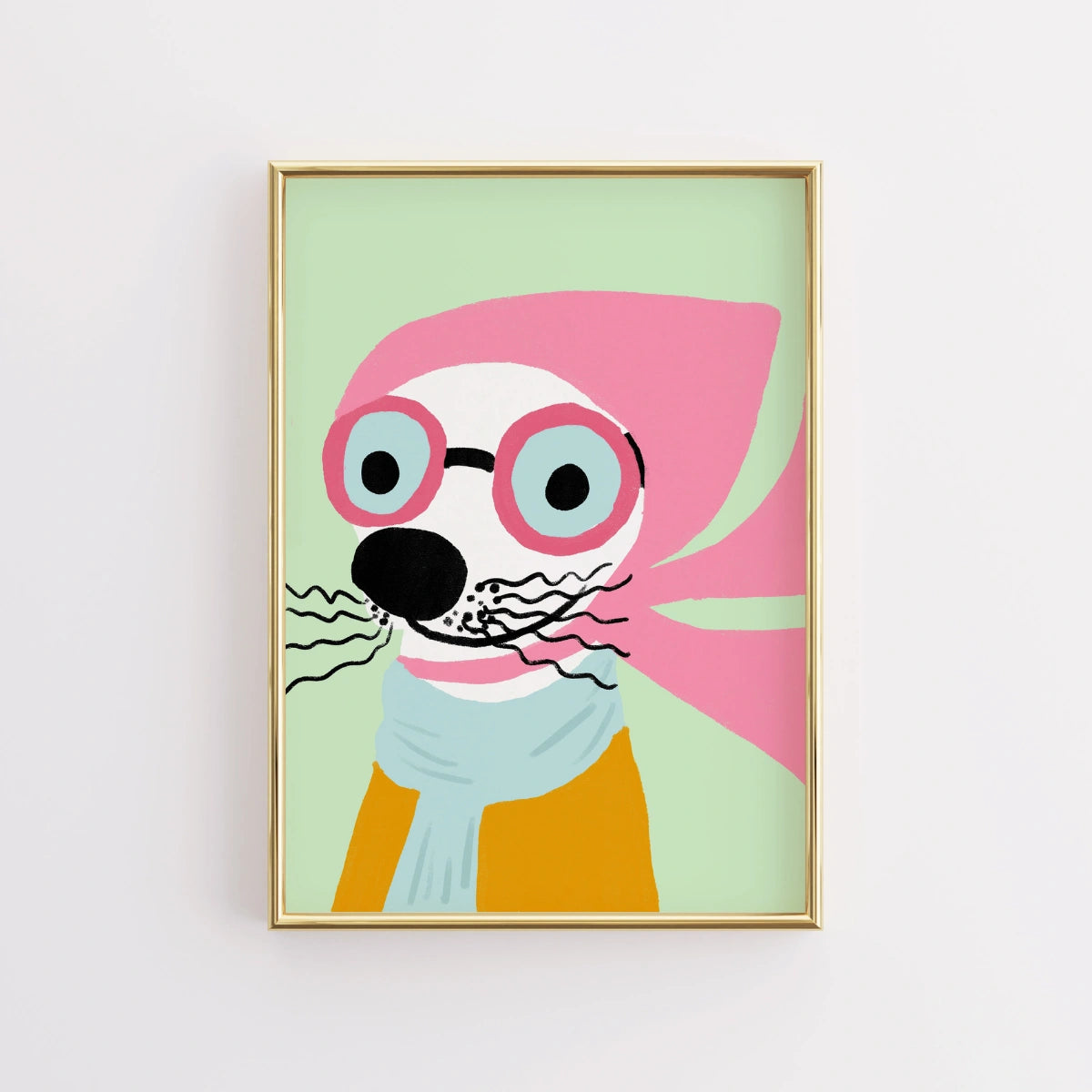 Hipster Seal Wall Art - Funny Animal Poster