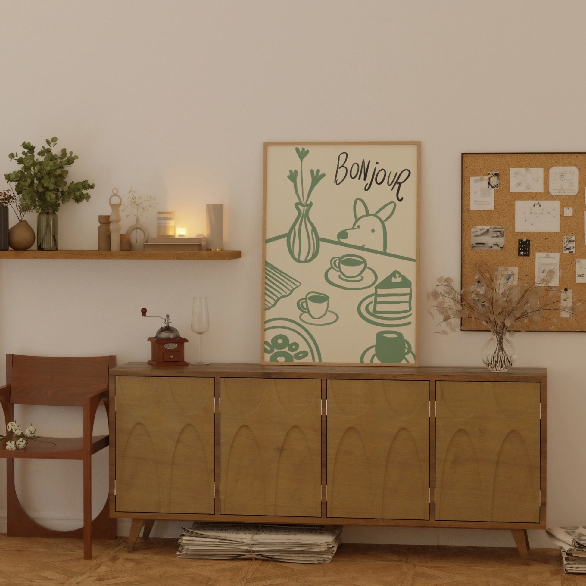 Bonjour Kitchen Wall Art