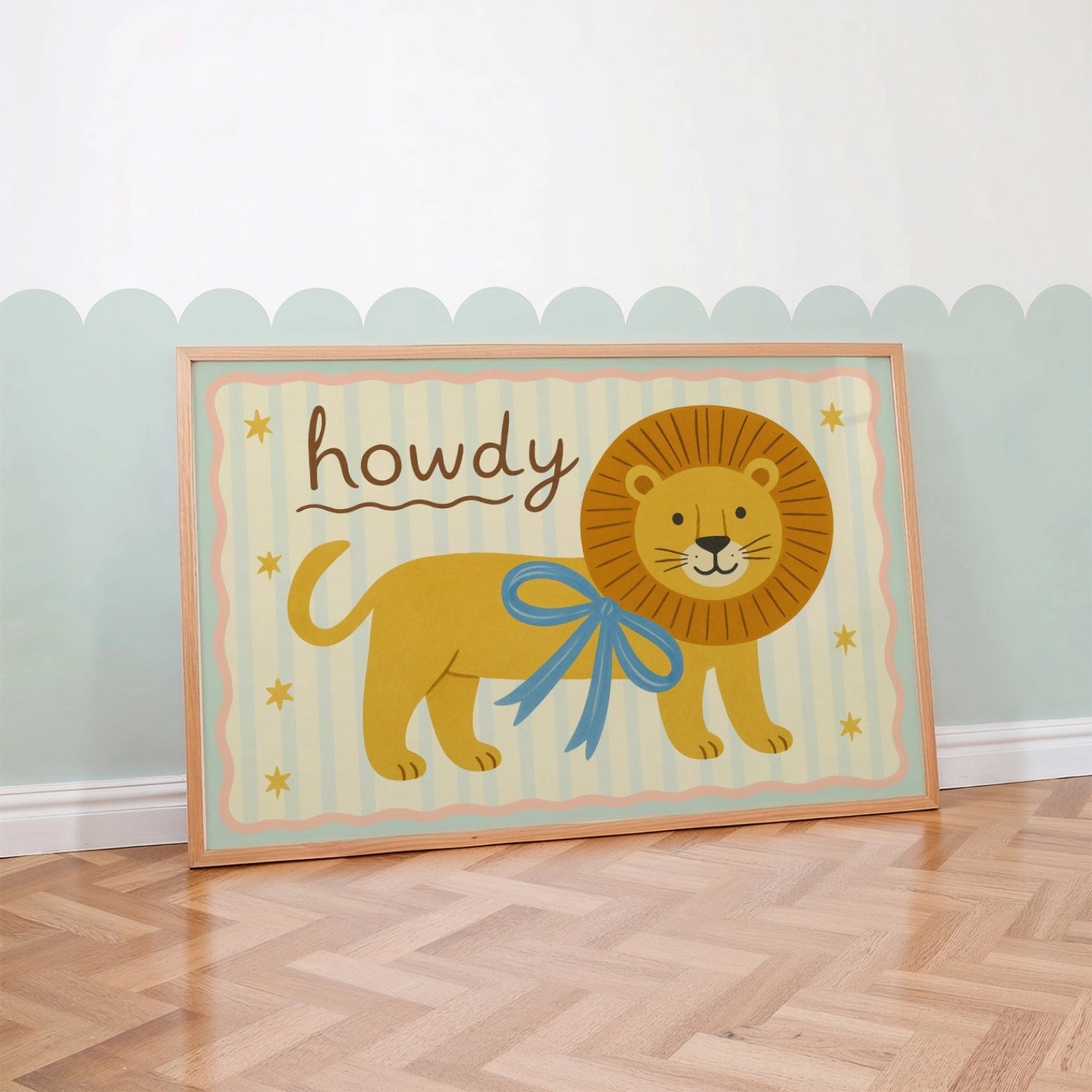 Howdy Lion Kinderzimmerbild