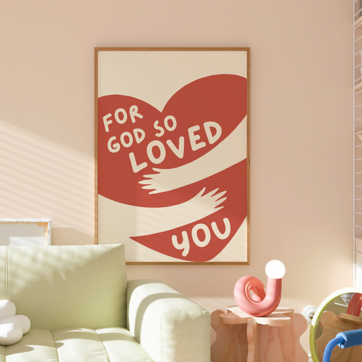 God So Loved You – Trendy Christian Wall Art