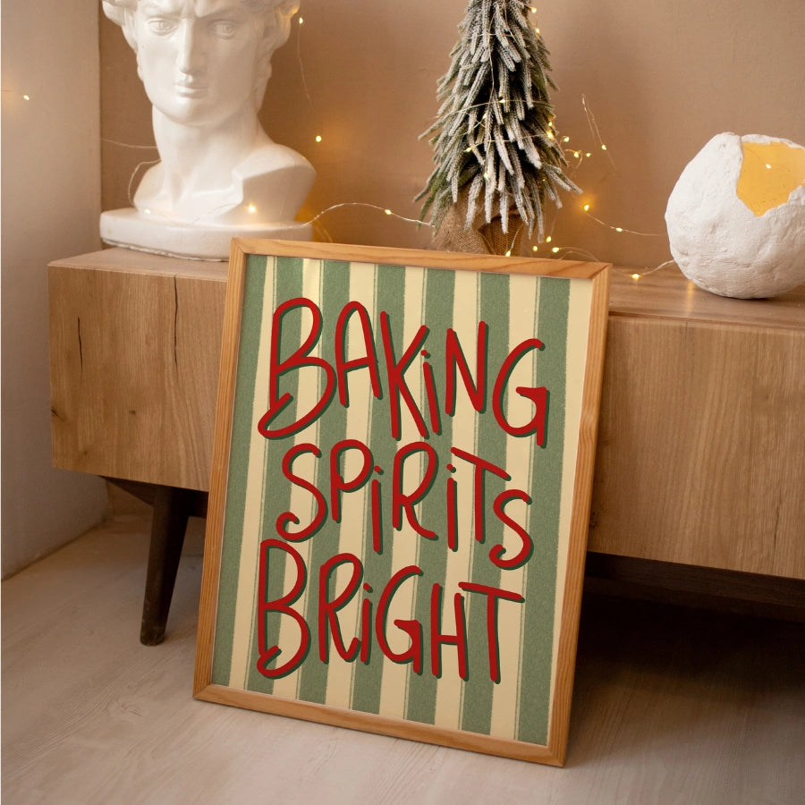 Baking Spirits Bright – Christmas Kitchen Wall Art