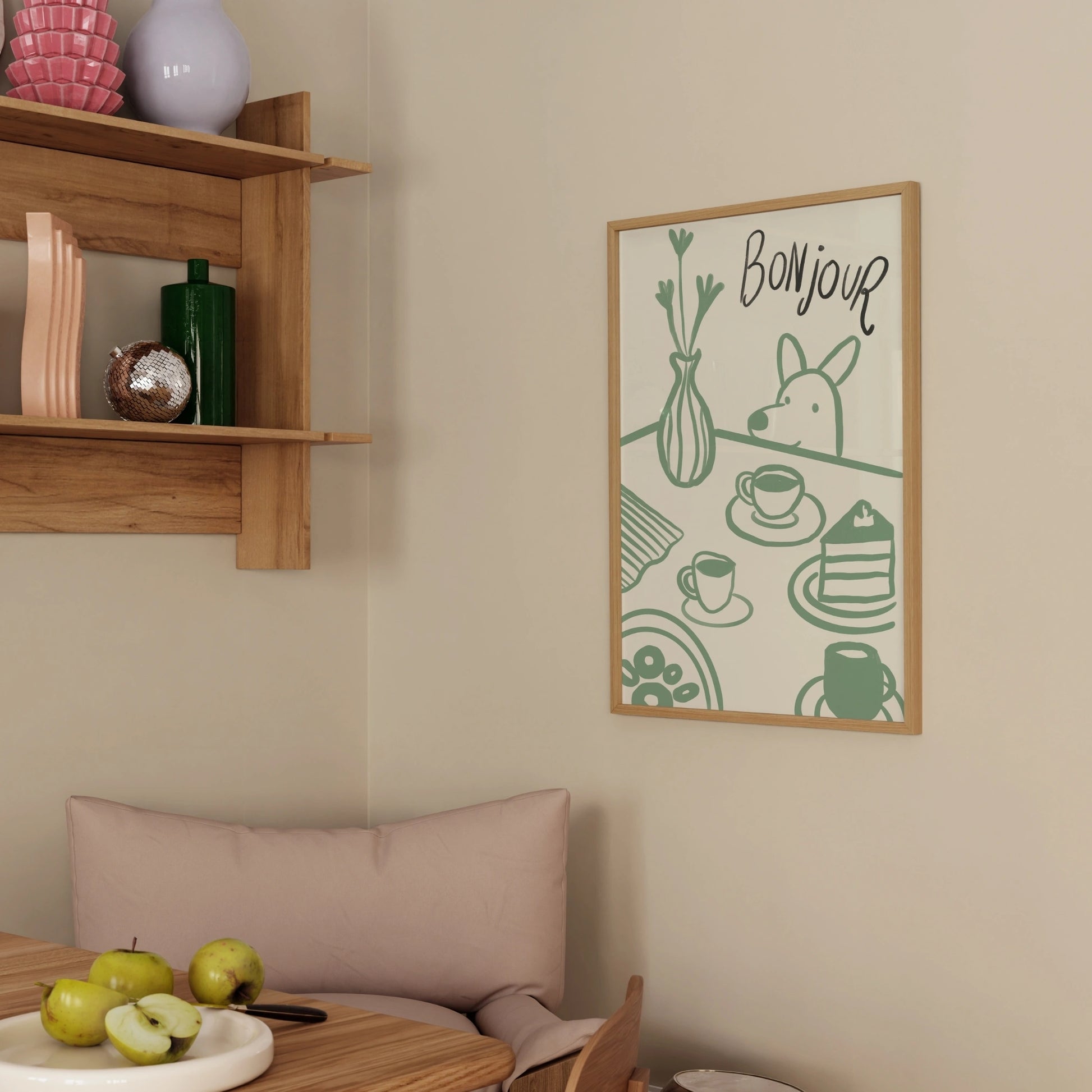 Bonjour Kitchen Wall Art