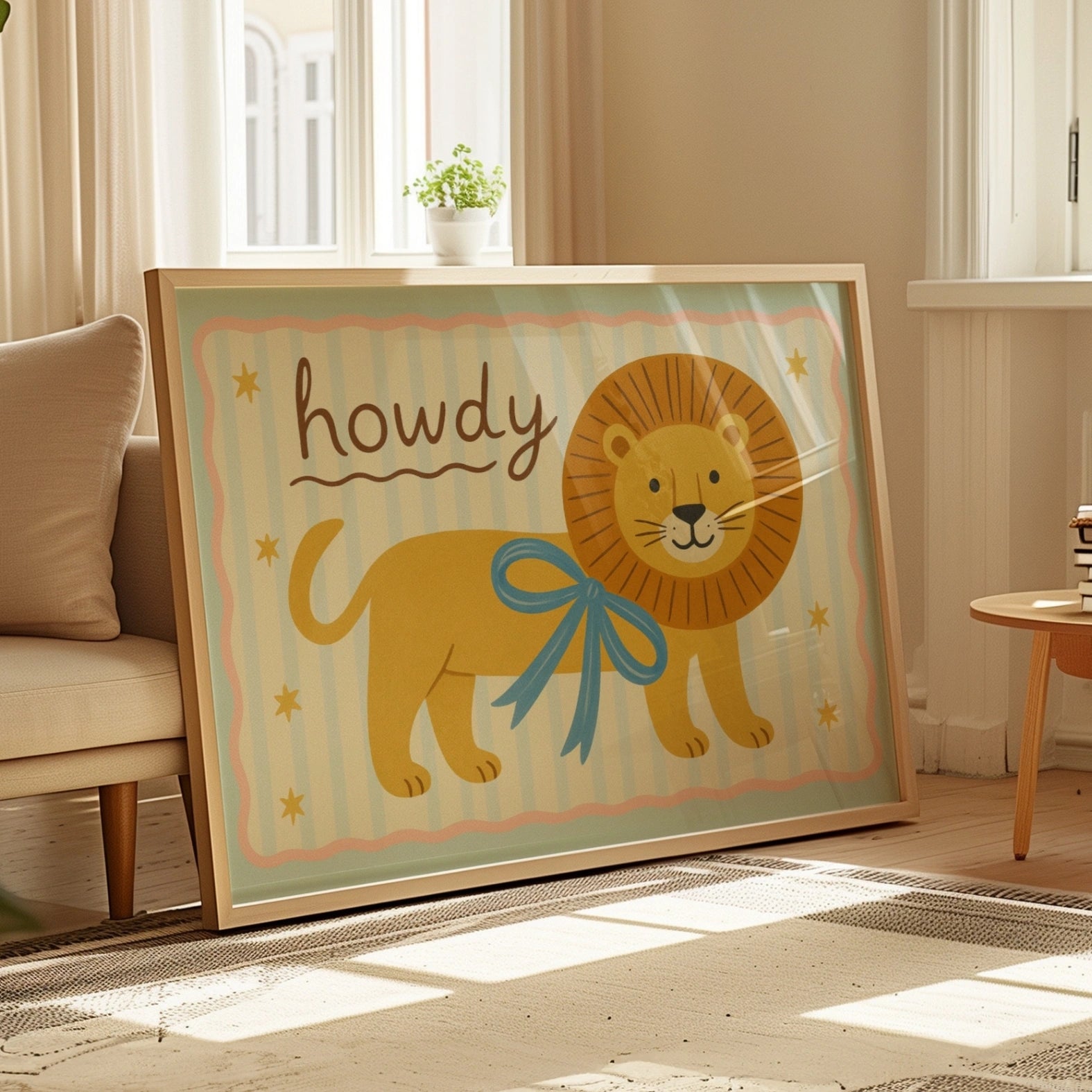 Howdy Lion Kinderzimmerbild