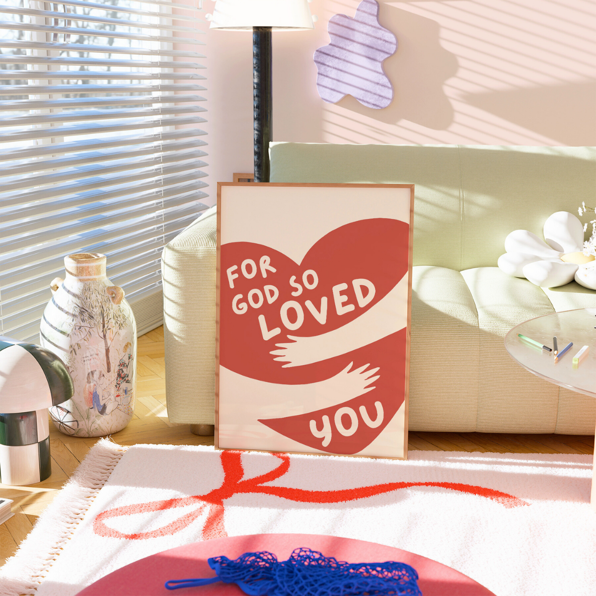 God So Loved You – Trendy Christian Wall Art