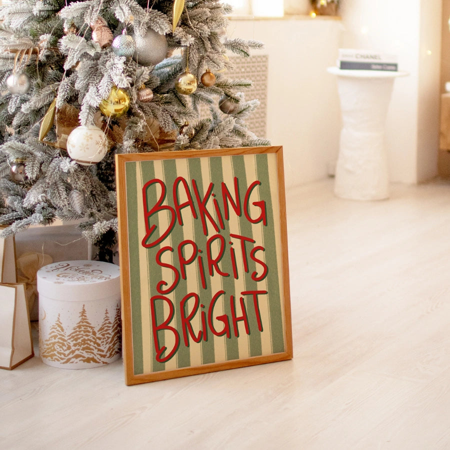 Baking Spirits Bright – Christmas Kitchen Wall Art