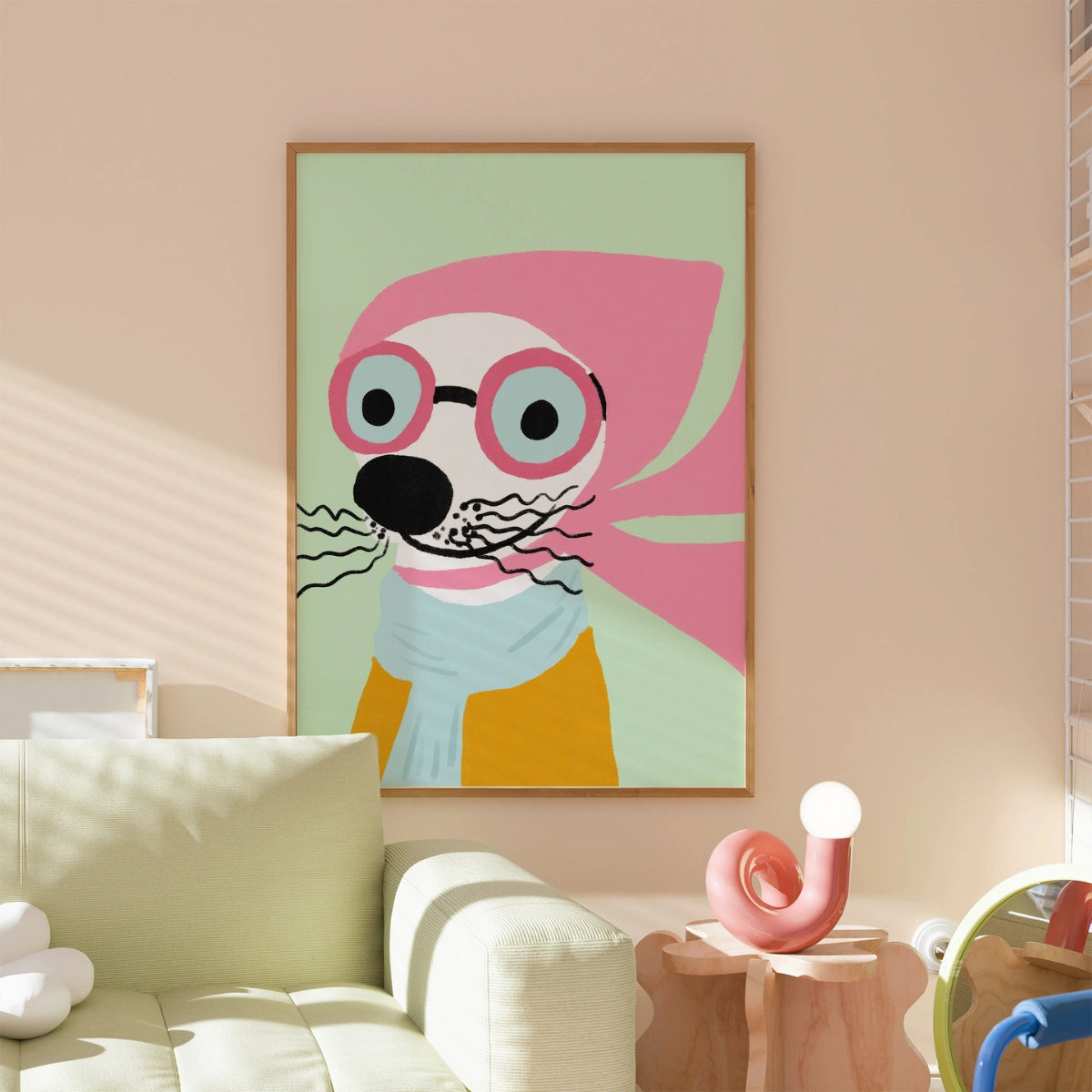 Hipster Seal Wall Art - Funny Animal Poster