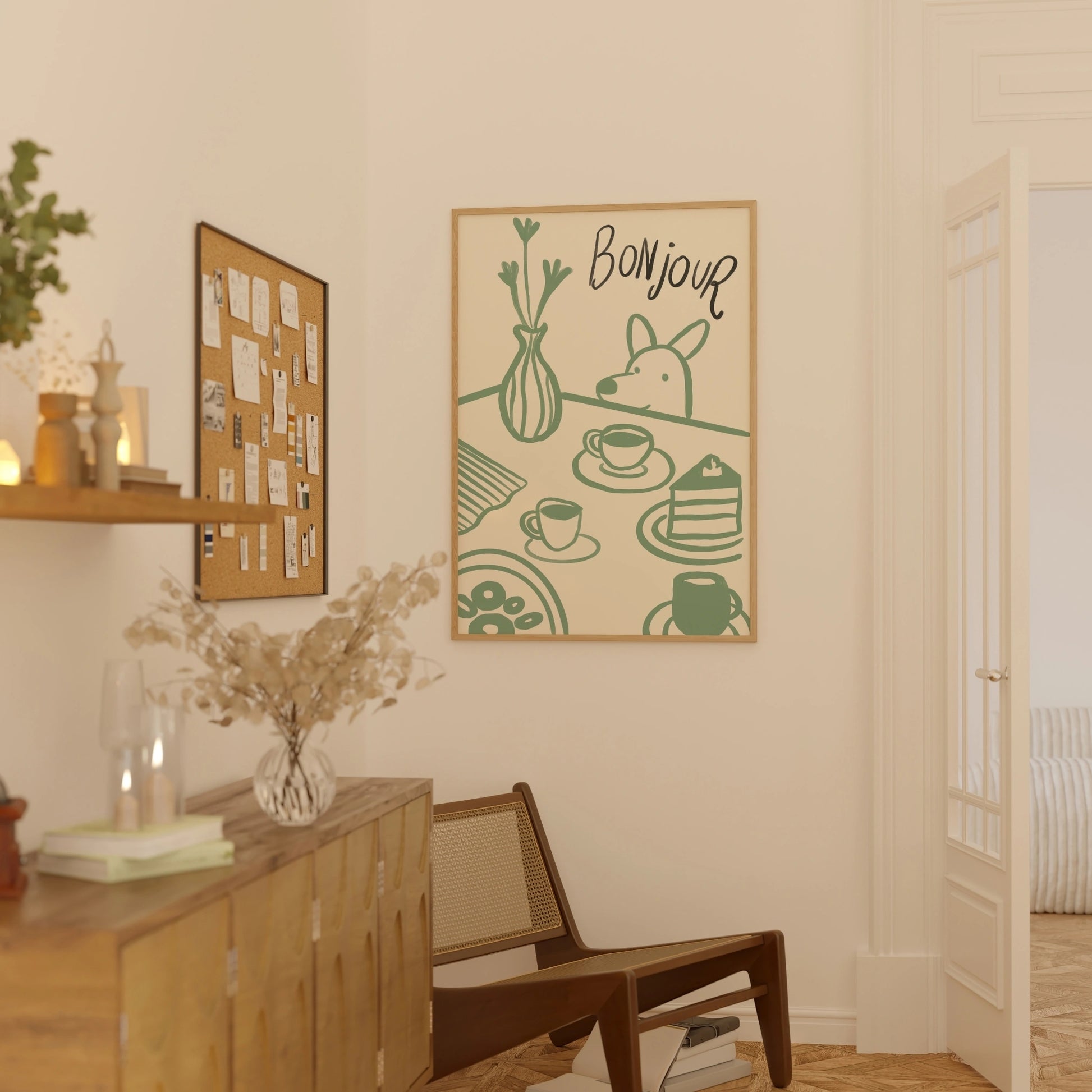 Bonjour Kitchen Wall Art