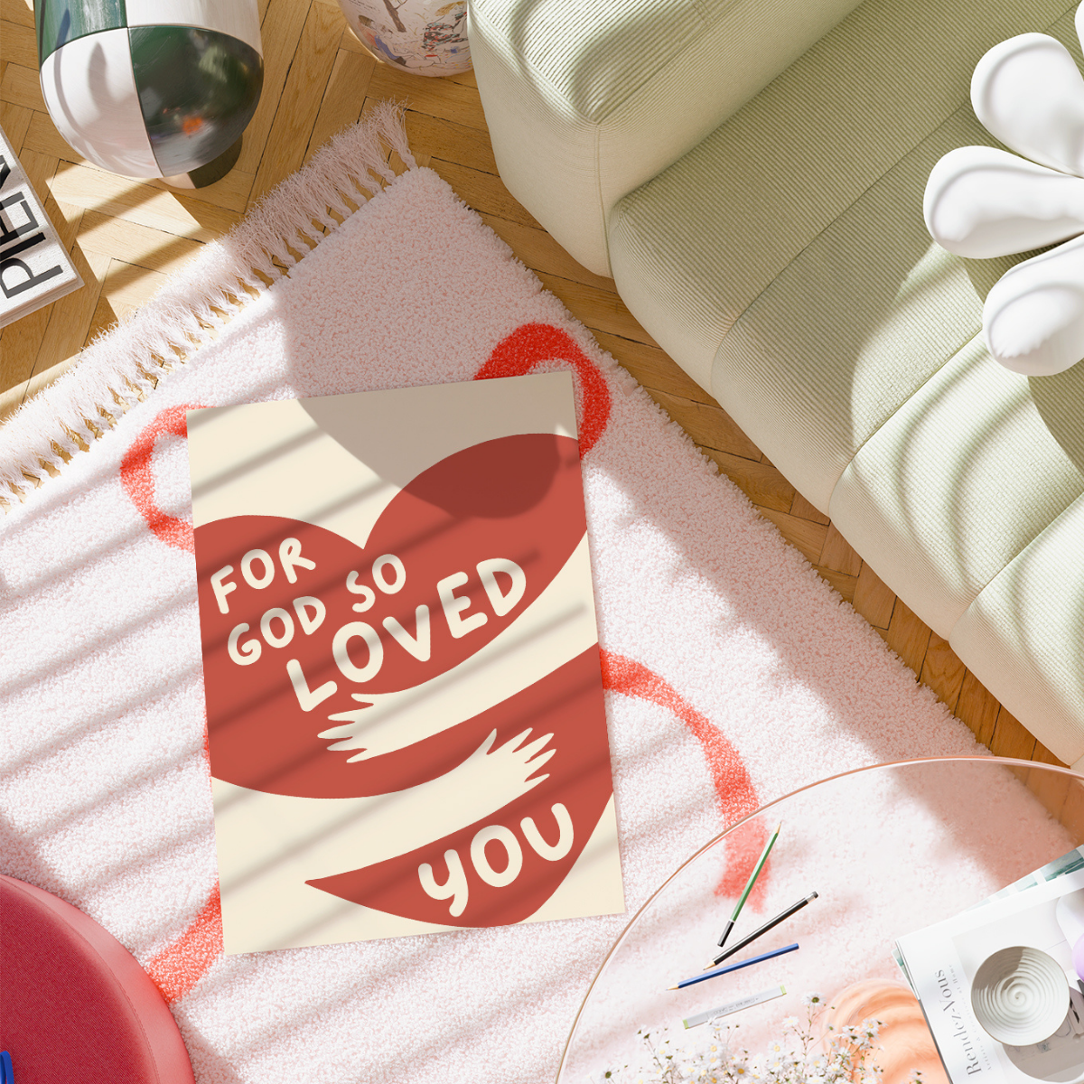 God So Loved You – Trendy Christian Wall Art