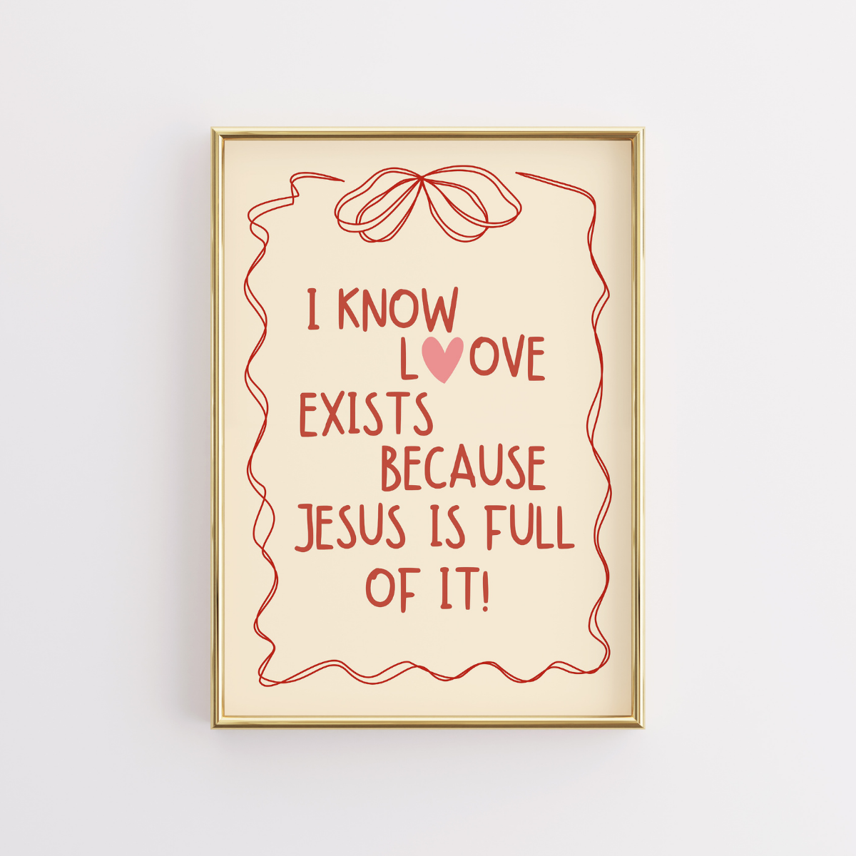 Jesus Is Love Print – Preppy Christian Wall Art