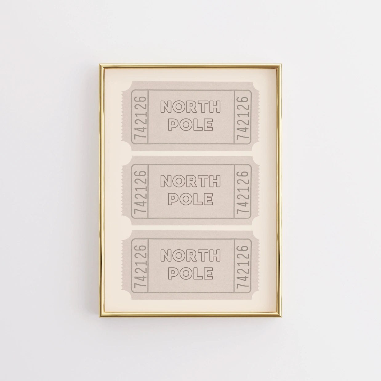 Wandbild mit Nordpol-Ticket