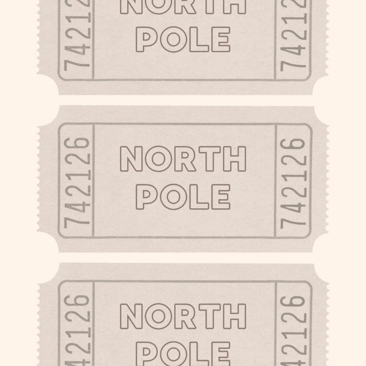 Wandbild mit Nordpol-Ticket
