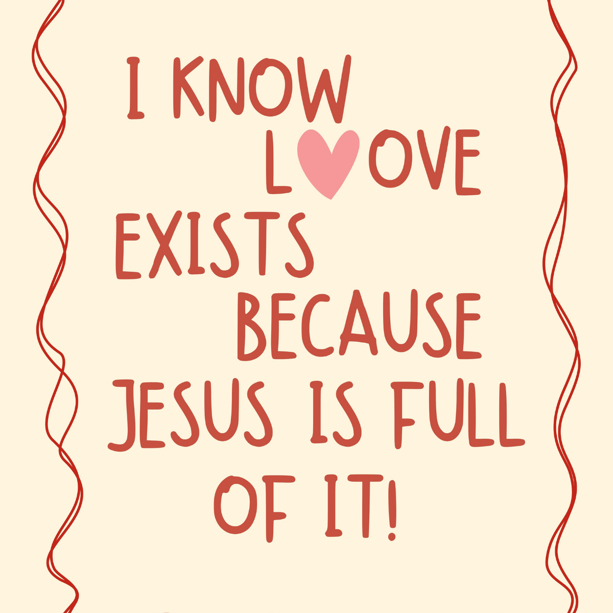Jesus Is Love Print – Preppy Christian Wall Art