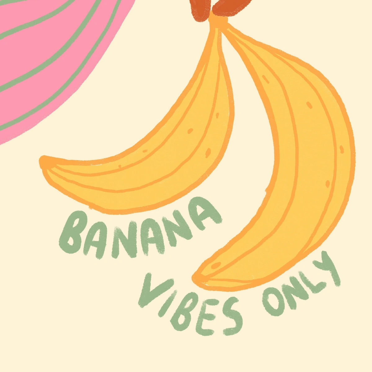 Banana Vibes Print – Funky Summer Fruit Wall Art