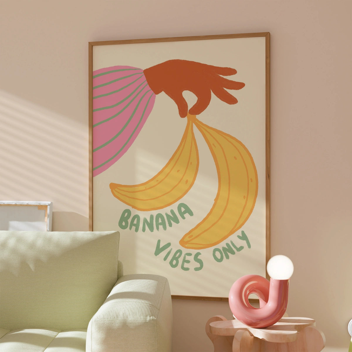 Banana Vibes Print – Funky Summer Fruit Wall Art