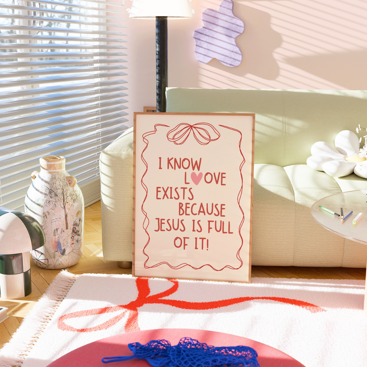 Jesus Is Love Print – Preppy Christian Wall Art