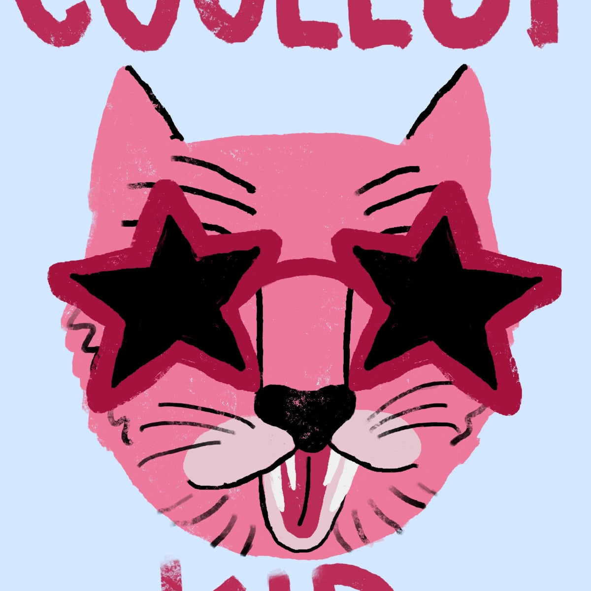 Coolest Kid Wall Art – Fun Cat Poster for Kids Room