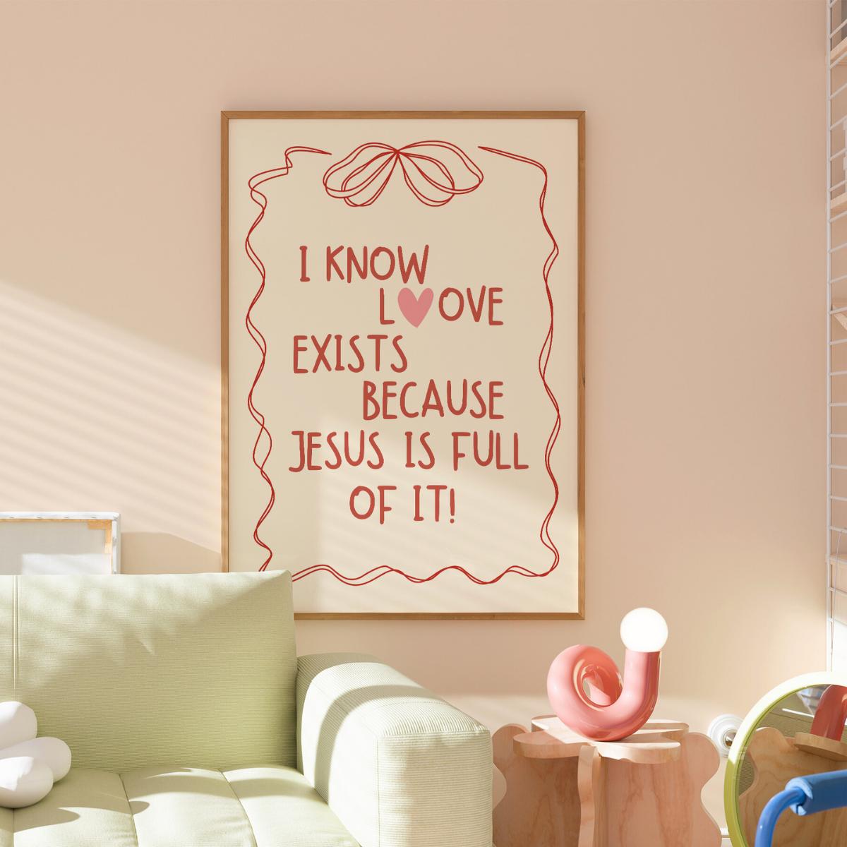 Jesus Is Love Print – Preppy Christian Wall Art