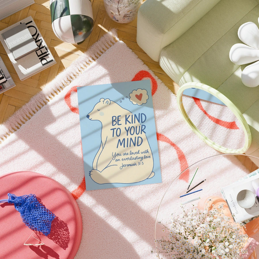 Be Kind to Your Mind Wall Art – Christian Mental Health Print