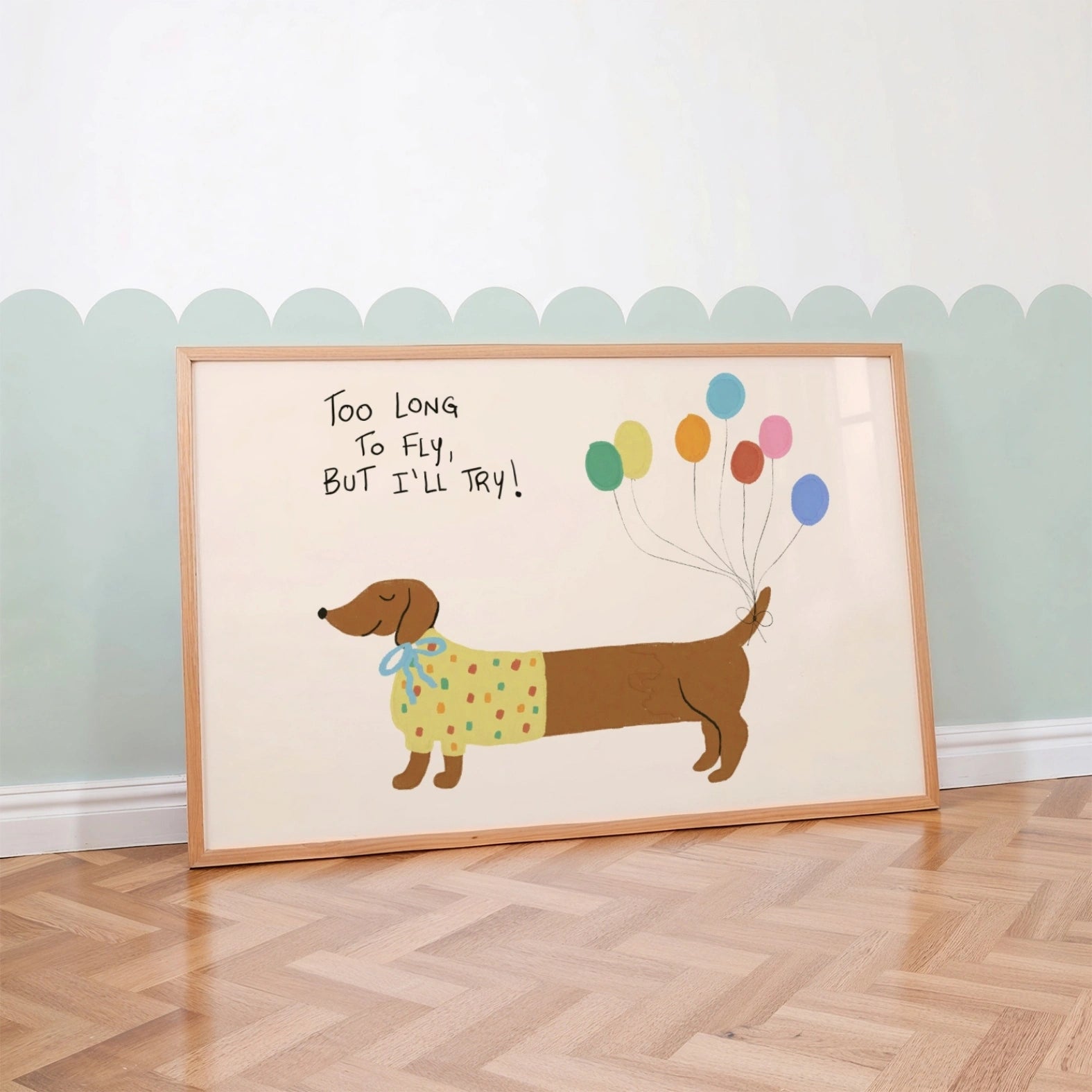 Simpatica decorazione murale con cane per bambini