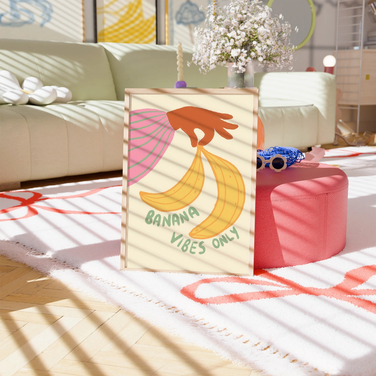 Banana Vibes Print – Funky Summer Fruit Wall Art