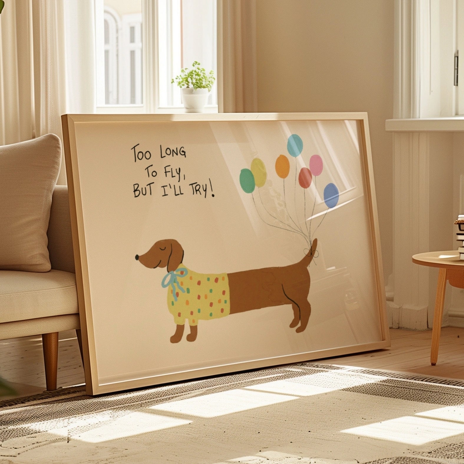 Simpatica decorazione murale con cane per bambini