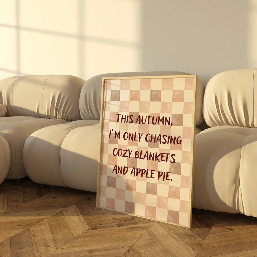 Cozy Autumn Quote Wall Art – Seasonal Hygge Home Style