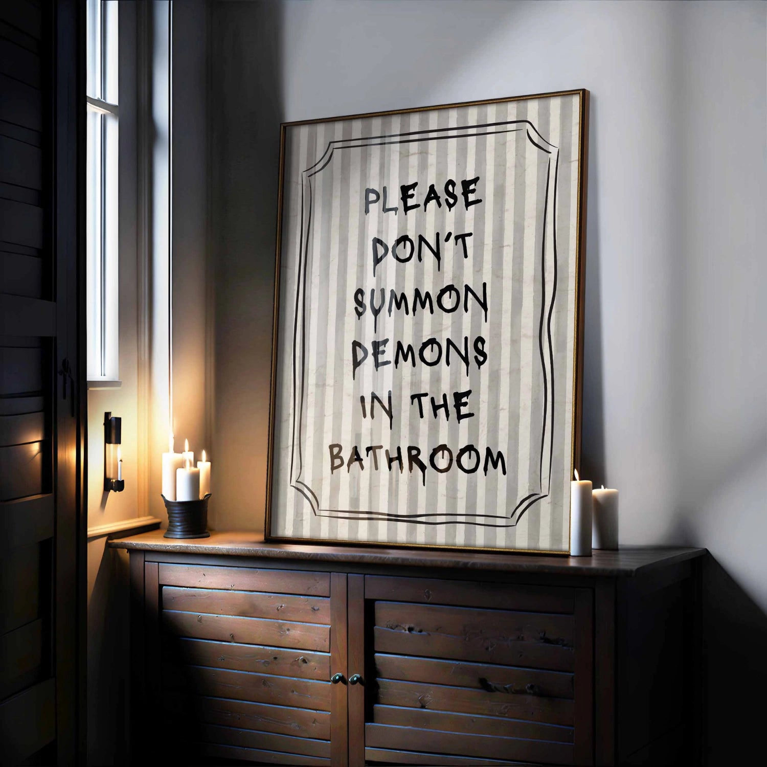 Funny Halloween Bathroom Print