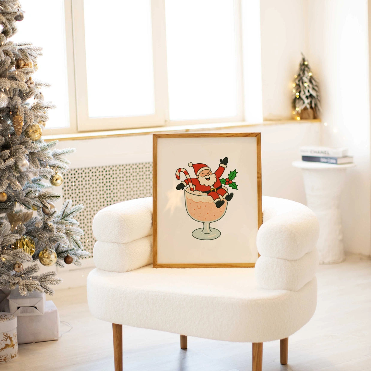 Funny Santa Eggnog Poster