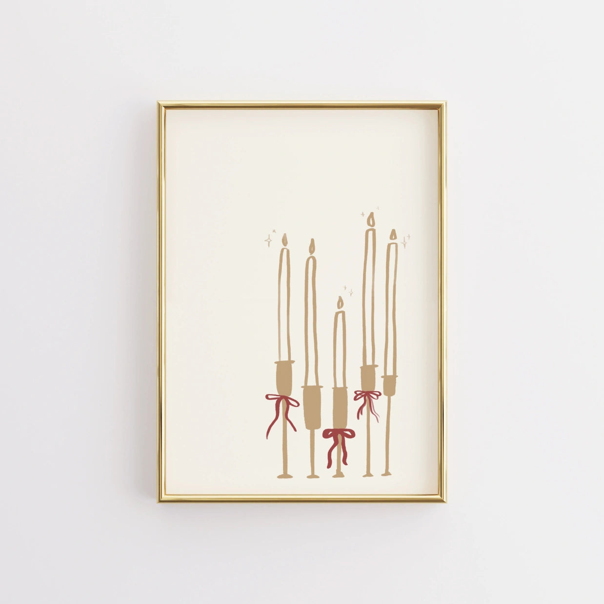 Christmas Candle Wall Art