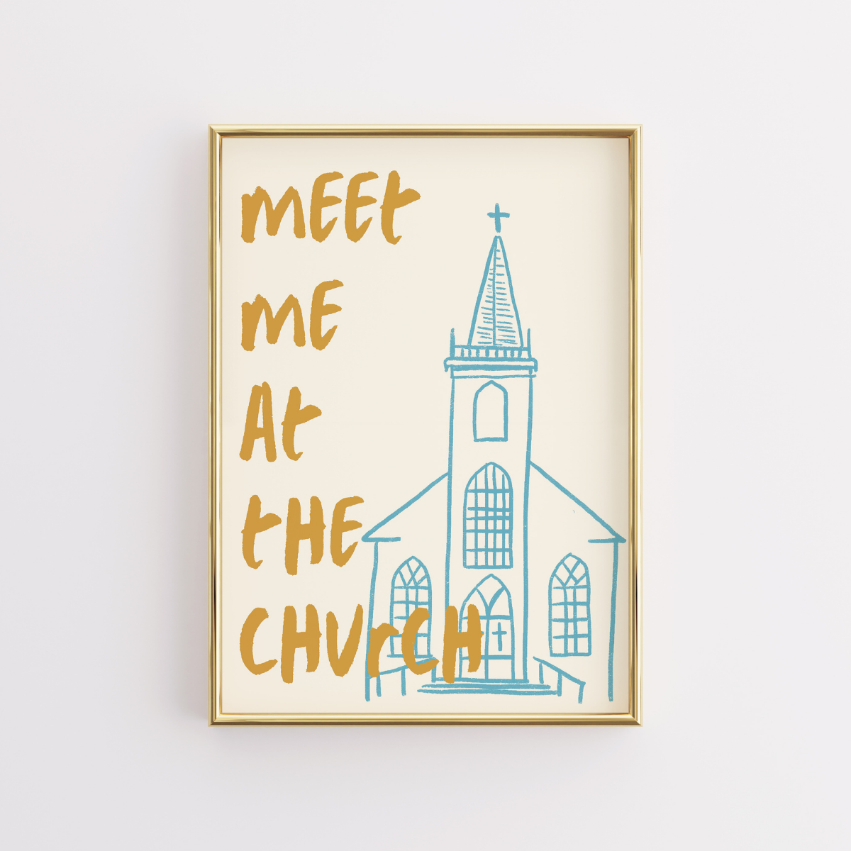 Wir sehen uns in der Kirche – Trendige christliche Wandkunst