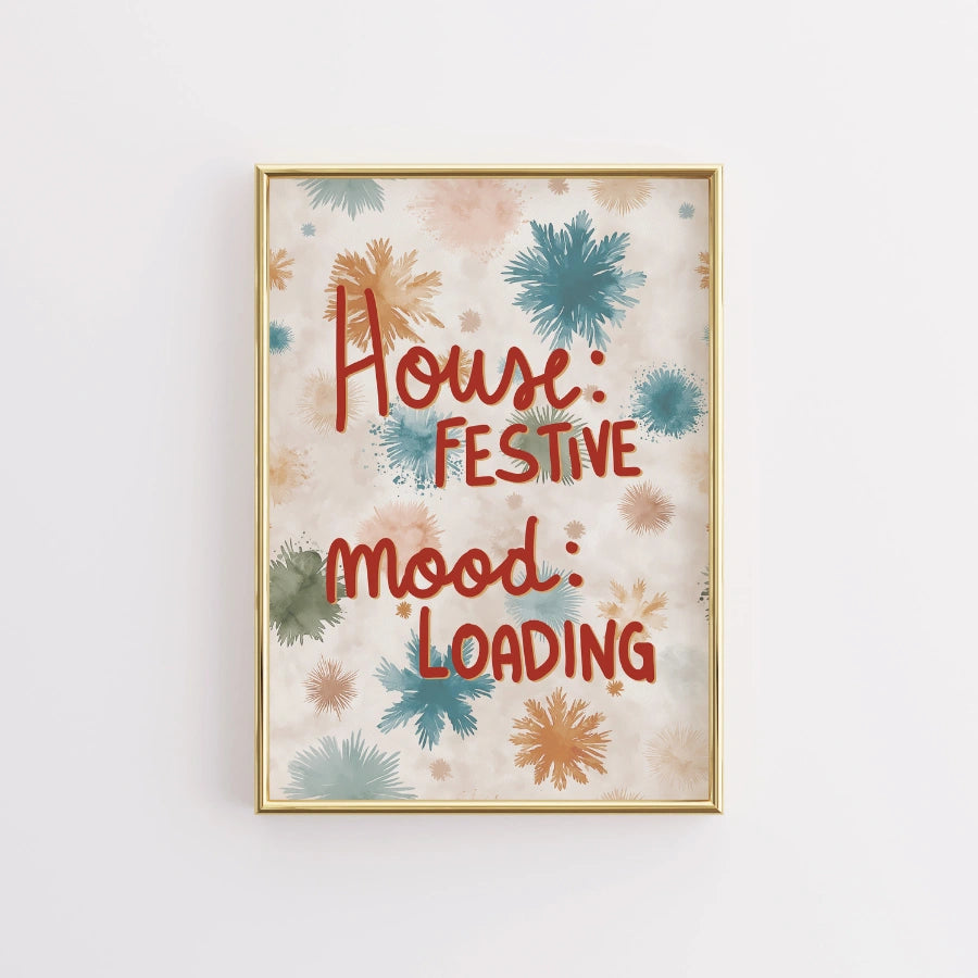 Festive House Vibes – Scandinavian Christmas Wall Art Print