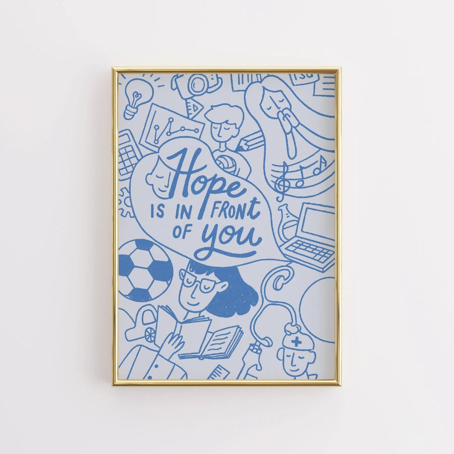 Hope Is in Front of You Wall Art – Christian Motivational Print