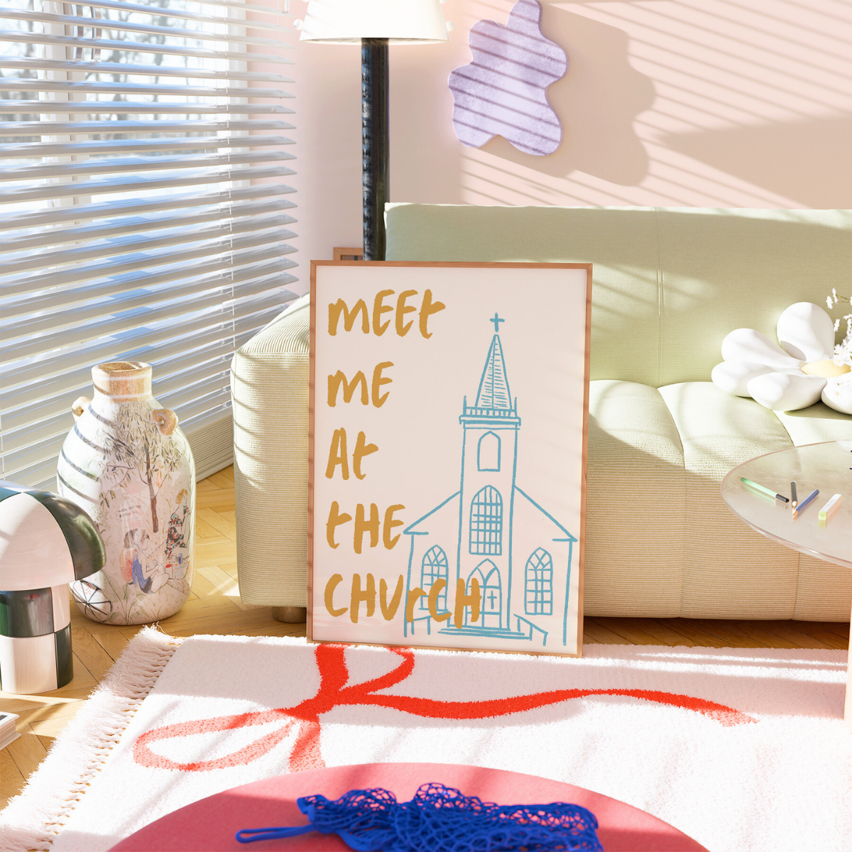 Wir sehen uns in der Kirche – Trendige christliche Wandkunst