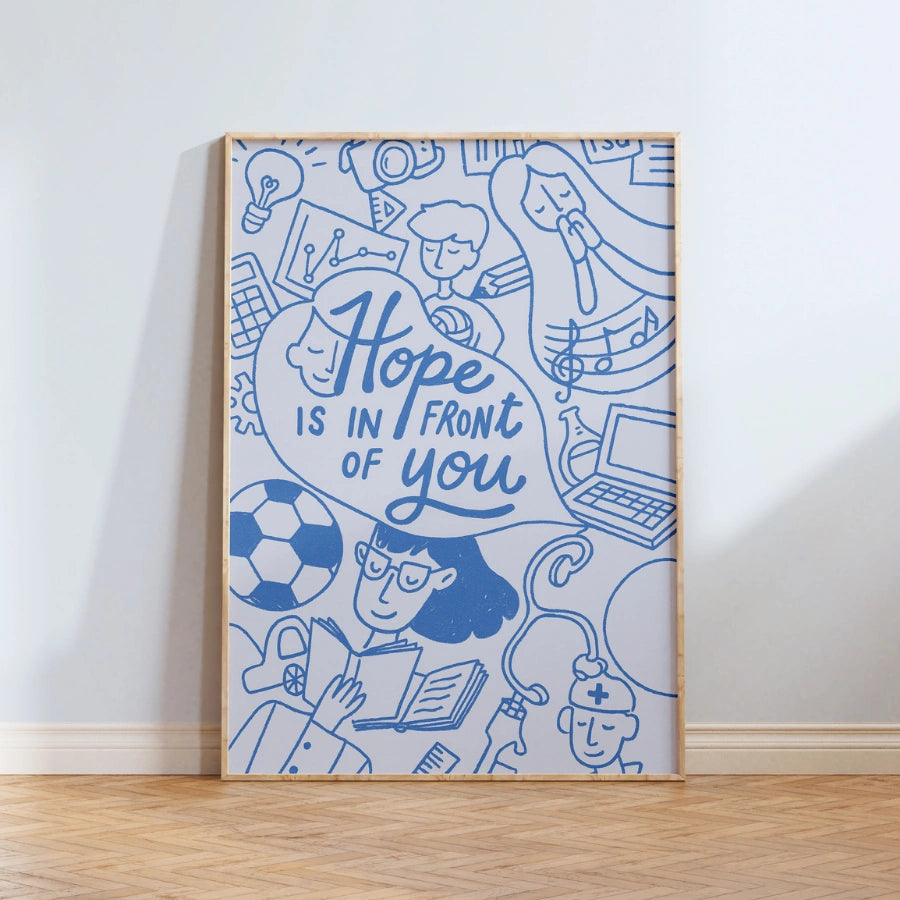 Hope Is in Front of You Wall Art – Christian Motivational Print