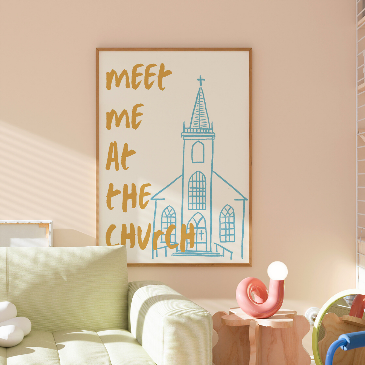 Wir sehen uns in der Kirche – Trendige christliche Wandkunst