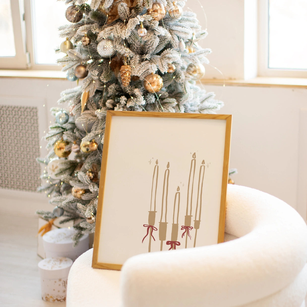 Christmas Candle Wall Art