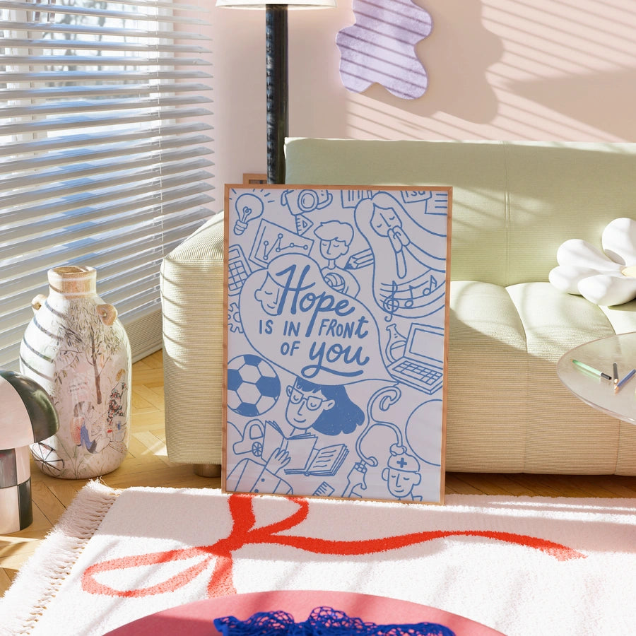 Hope Is in Front of You Wall Art – Christian Motivational Print