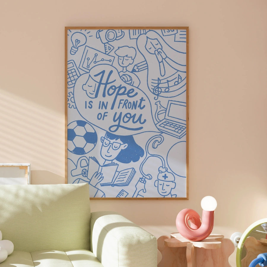 Hope Is in Front of You Wall Art – Christian Motivational Print