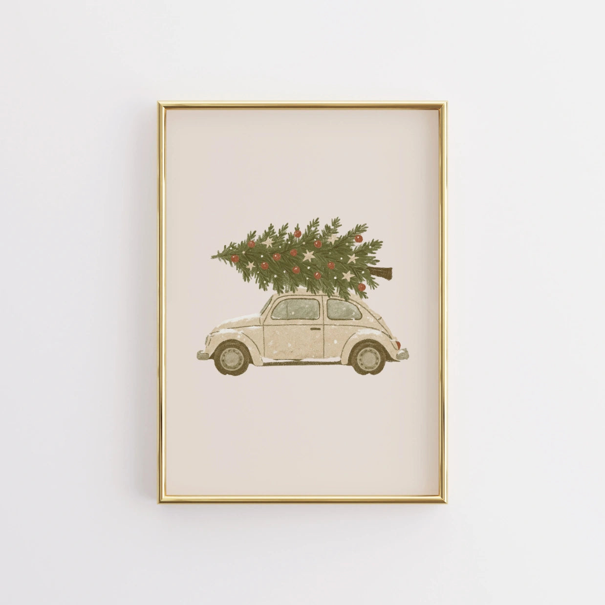 Christmas Car Wall Art