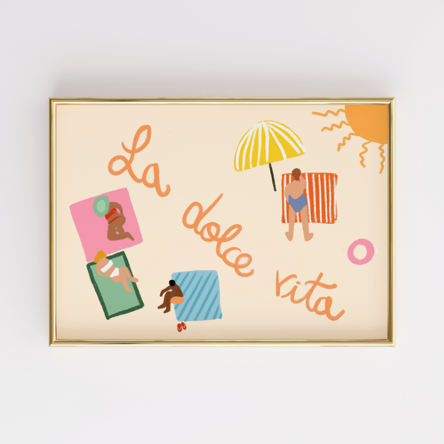 La Dolce Vita – Playful Italian Beach Print
