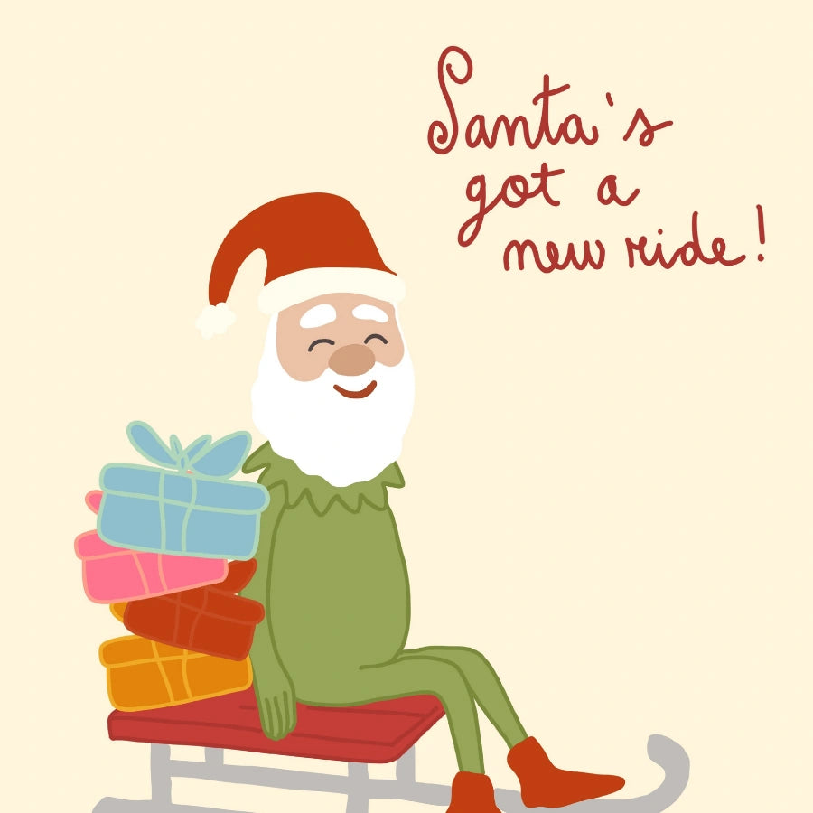 Santa’s New Ride – Scandinavian Holiday Print