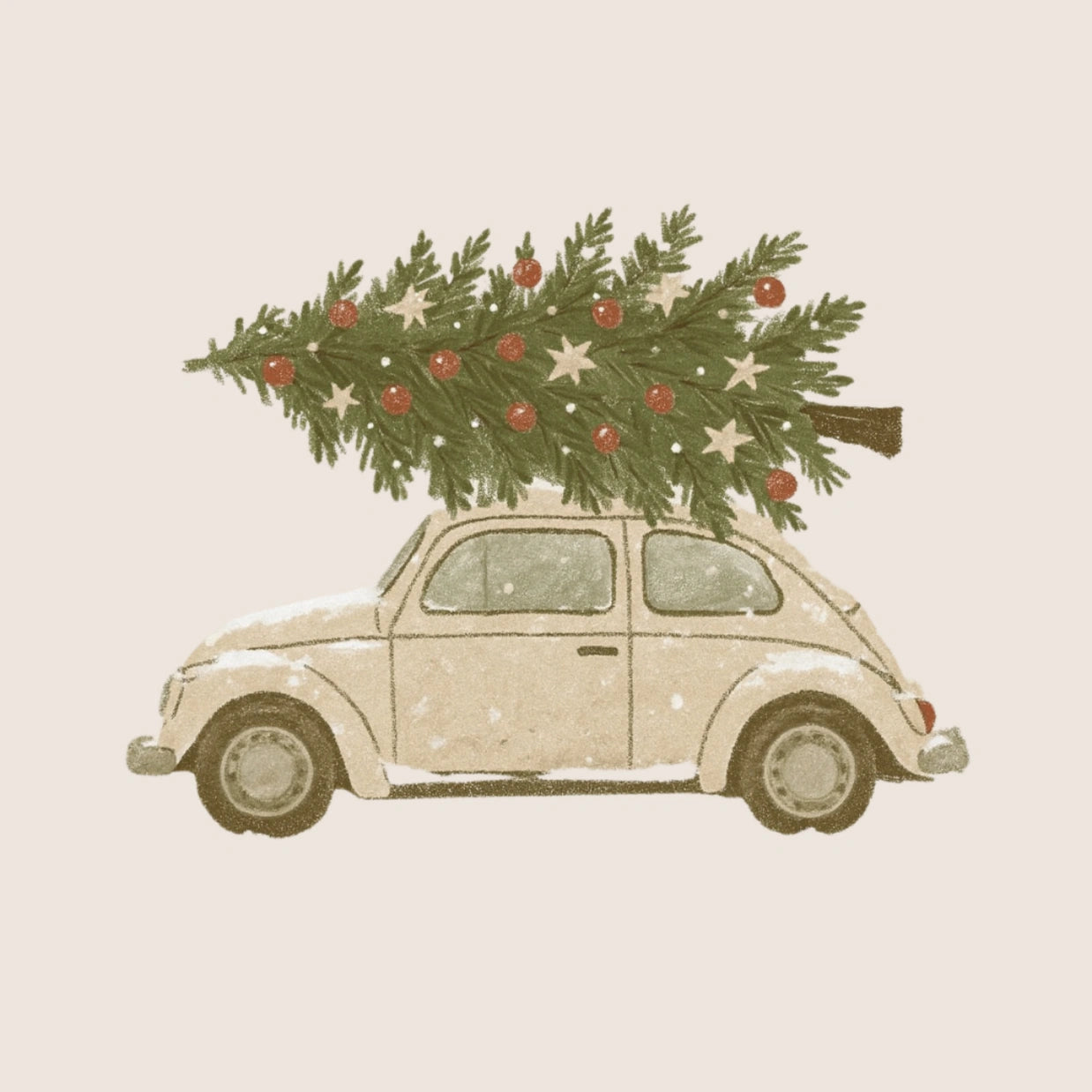 Christmas Car Wall Art