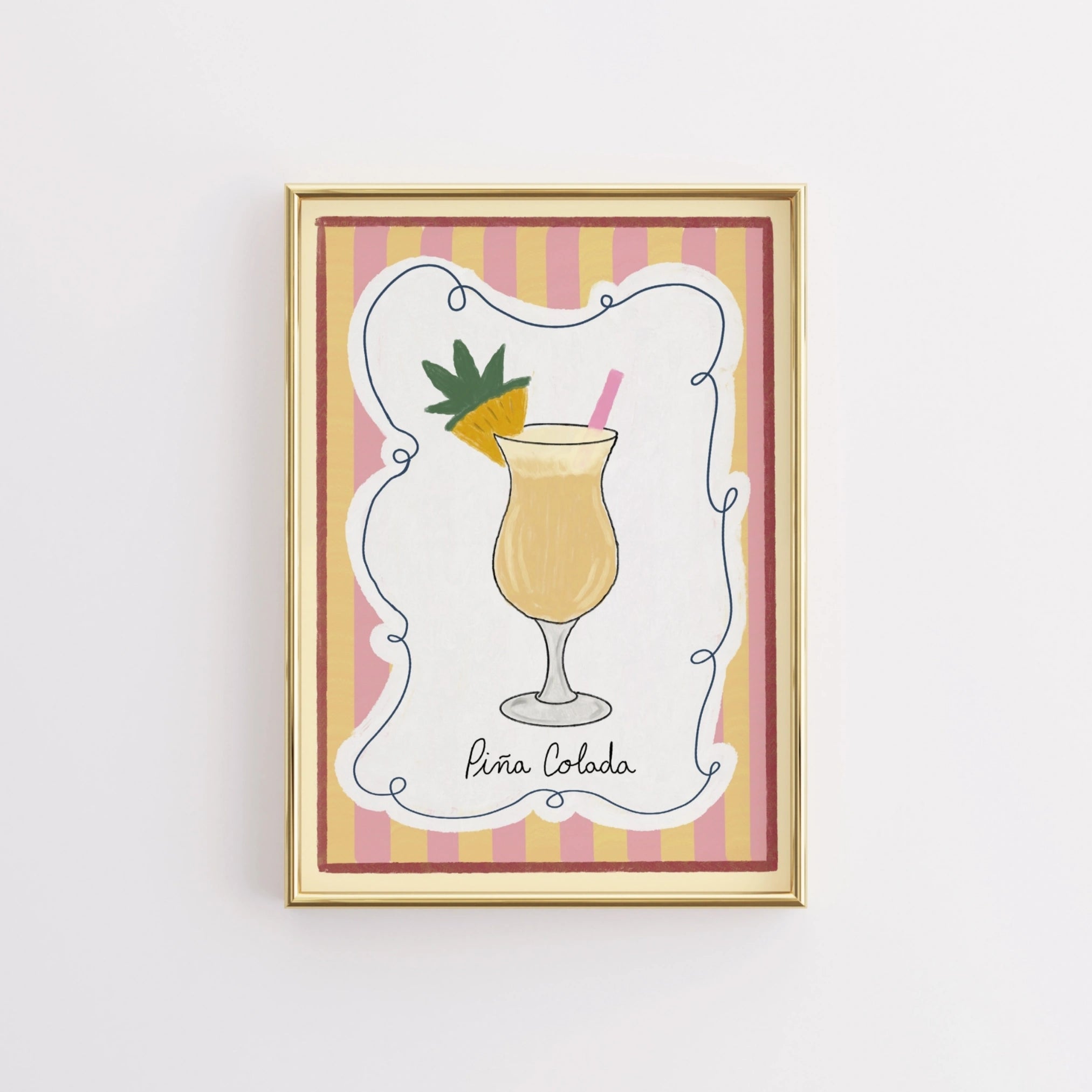 Piña Colada Cocktail Wall Art