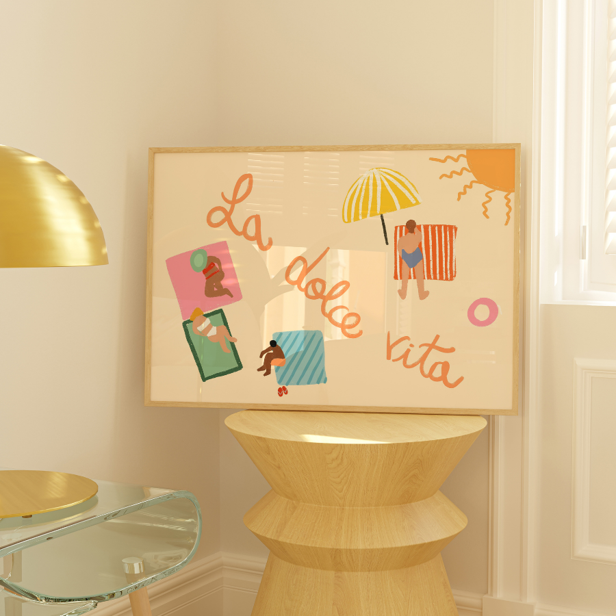 La Dolce Vita – Playful Italian Beach Print
