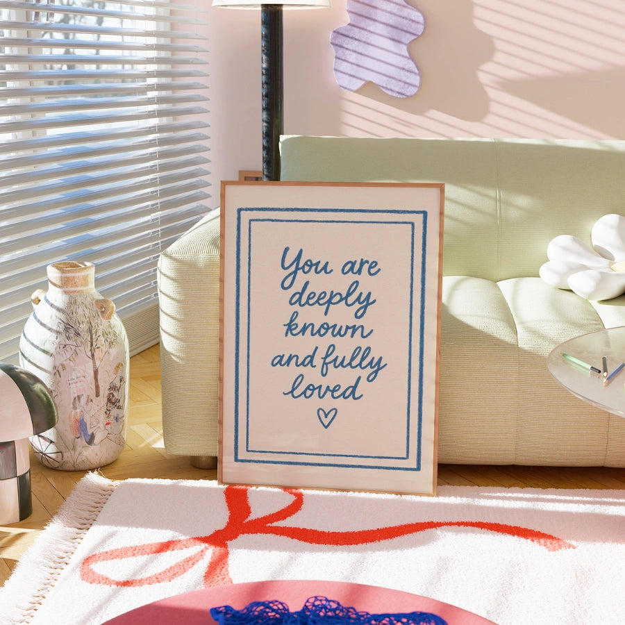 You Are Deeply Known and Fully Loved Wall Art – Faith Based Quote Poster