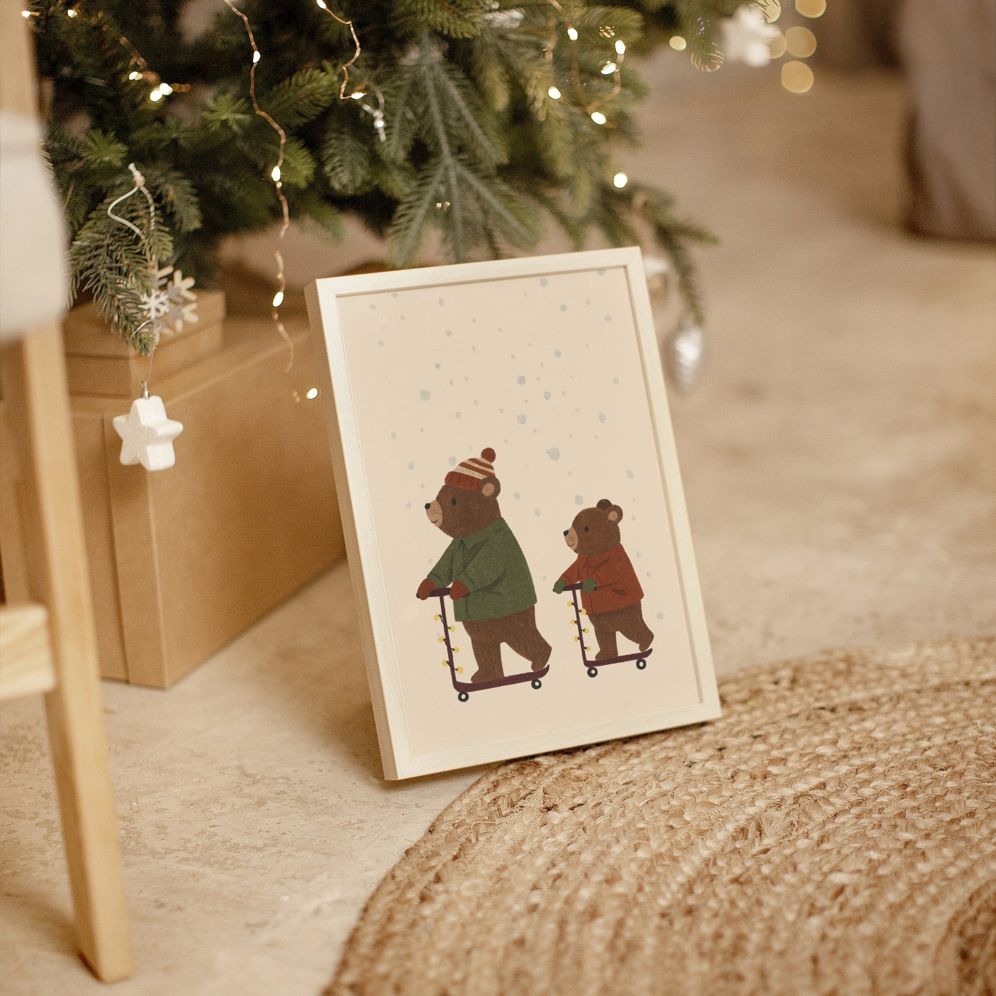 Bear Family Christmas Print